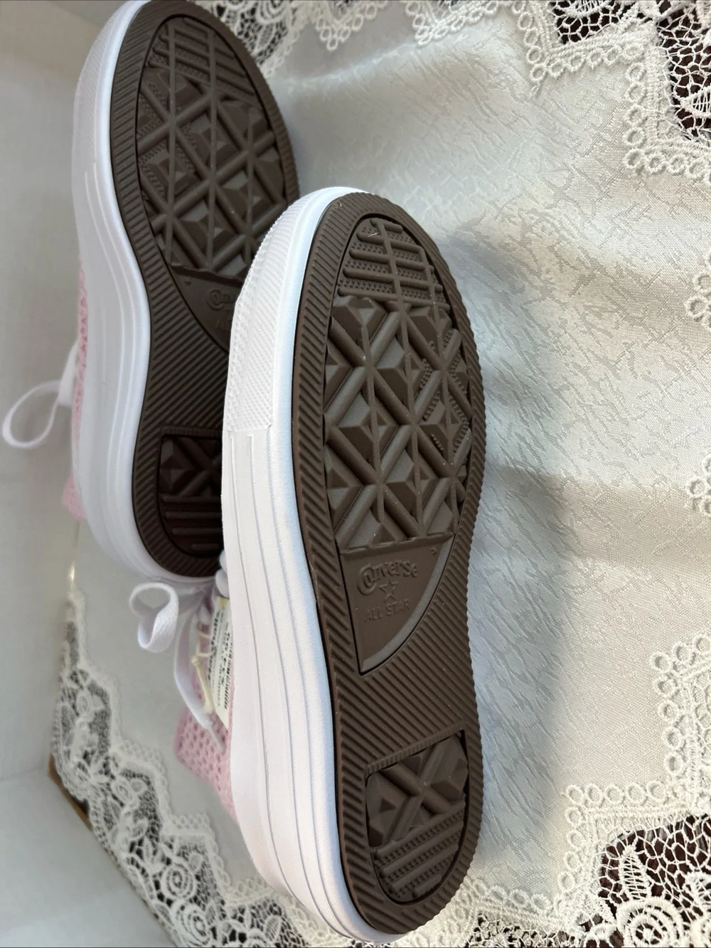 NWT Converse Chuck Taylor All Star Move Crochet Platform High Top Pink Tween 4